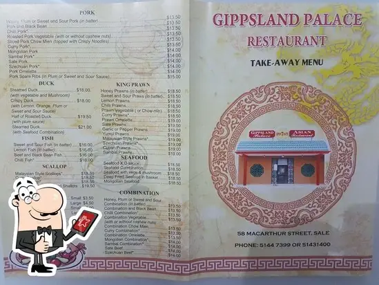 Gippsland Palace Asian Restaurant – 58 Macarthur Street, Sale, VIC