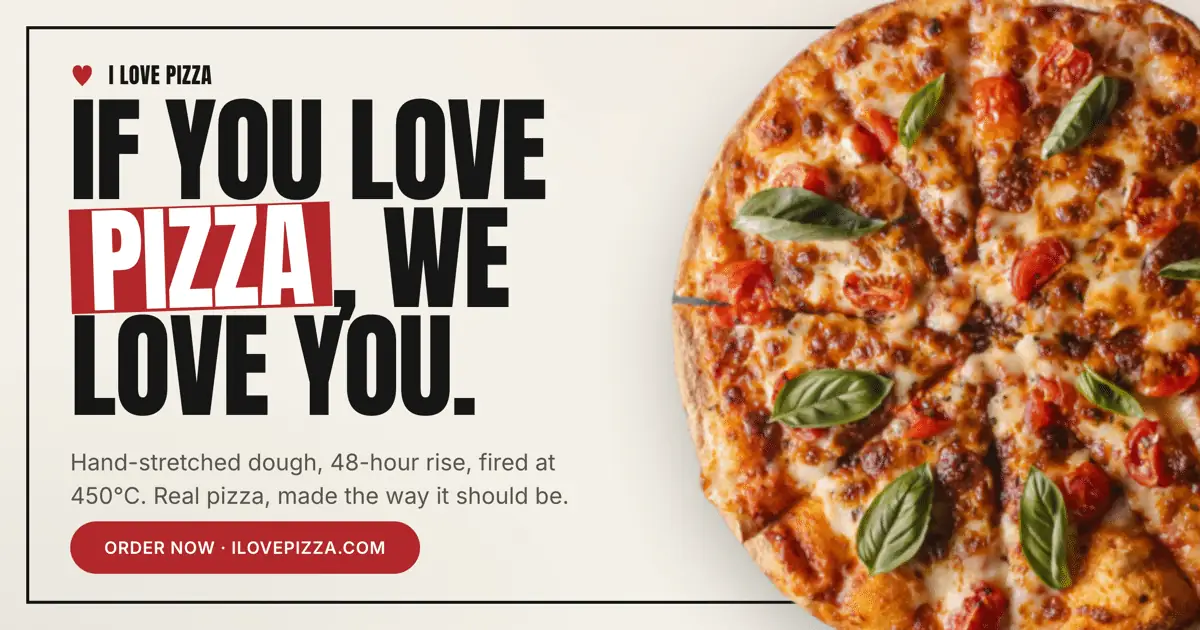I Love Pizza – 348 Sydney Road, Balgowlah, NSW